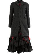 Comme Des Garçons Blazer-style Tiered Dress - Black