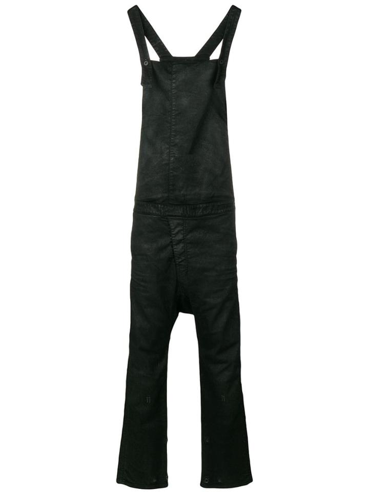 11 By Boris Bidjan Saberi Drop Crotch Dungarees - Black