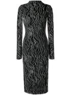 Kenzo Fitted Metallic Dress - Black