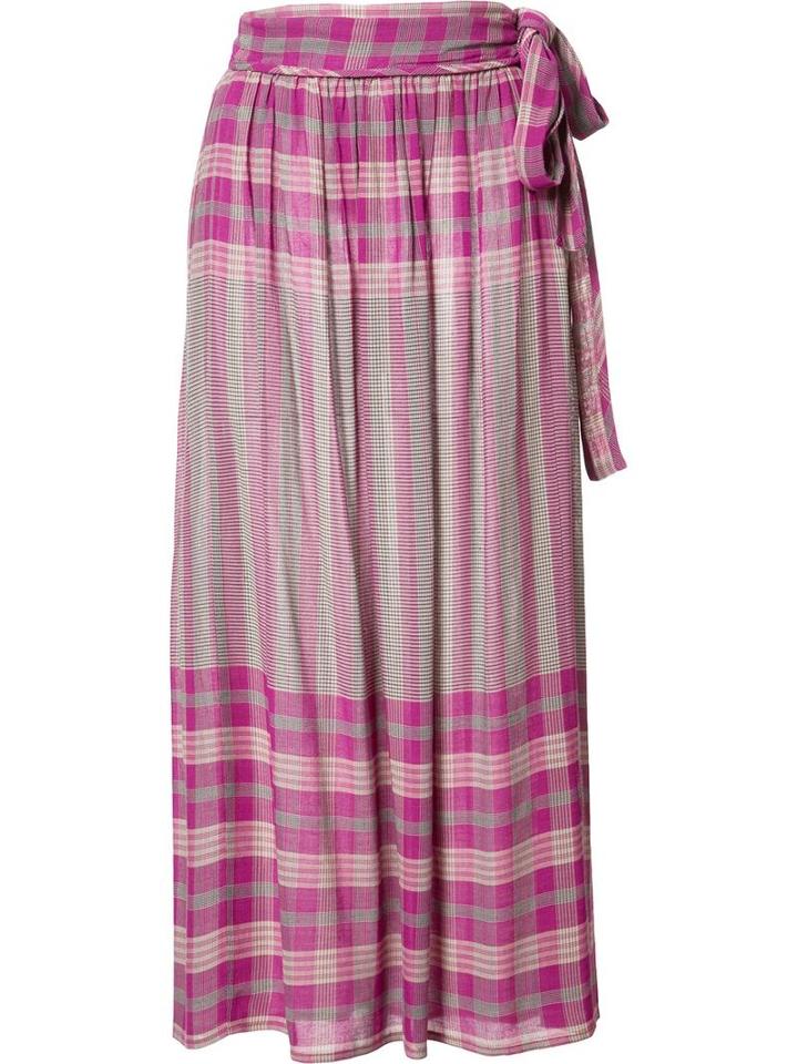 Apiece Apart Midi Wrap Skirt, Women's, Size: 2, Pink/purple, Rayon