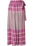 Apiece Apart Midi Wrap Skirt, Women's, Size: 2, Pink/purple, Rayon