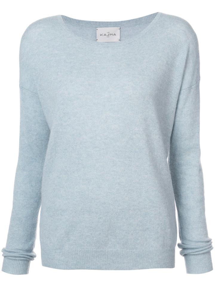 Le Kasha Crew-neck Cashmere Jumper - Blue