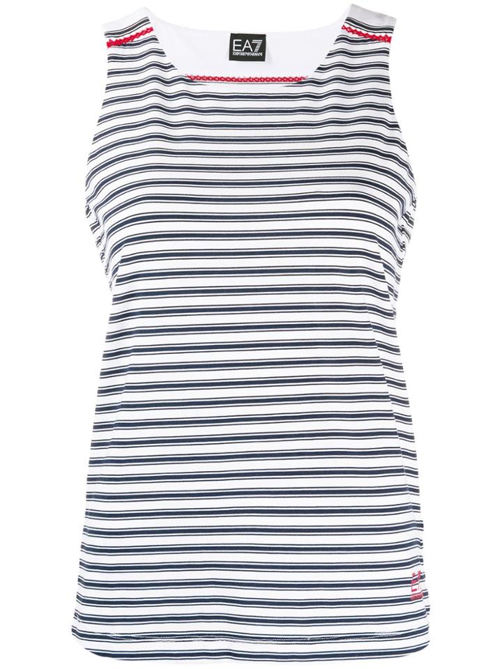 Ea7 Emporio Armani Striped Vest Top - Blue