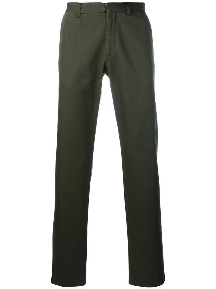 Maison Margiela Straight Leg Trousers, Men's, Size: 48, Green, Cotton