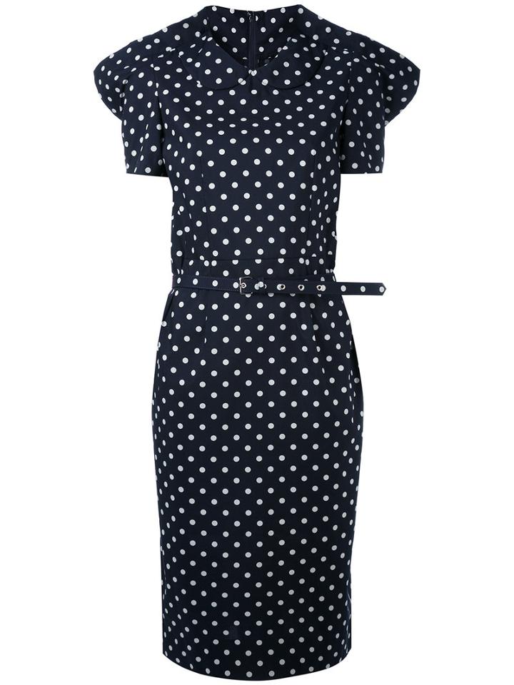 High Back Dotted Dress - Women - Polyester - M, Blue, Polyester, Comme Des Garçons