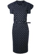 High Back Dotted Dress - Women - Polyester - M, Blue, Polyester, Comme Des Garçons
