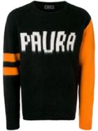 Paura Logo Intarsia Jumper - Black