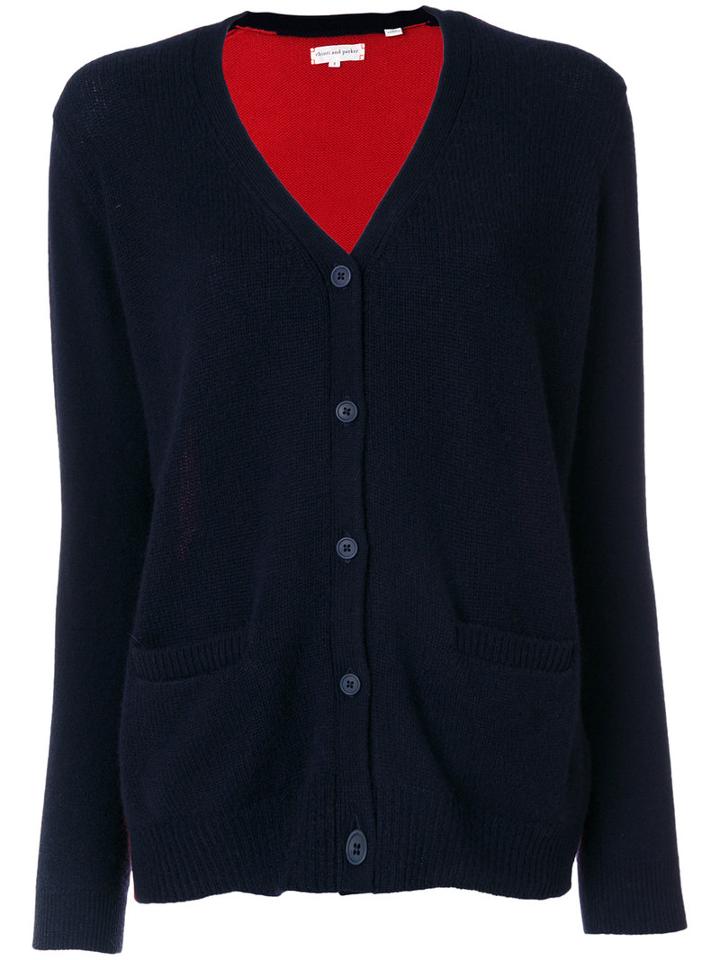 Chinti And Parker - Colour Block Back Cardigan - Women - Cashmere - S, Black, Cashmere