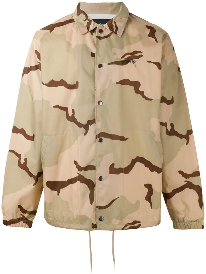 Stussy - Camouflage Print Jacket - Men - Cotton/nylon - Xl, Nude/neutrals, Cotton/nylon
