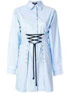 Versus Waist-tied Shirt Dress - Blue