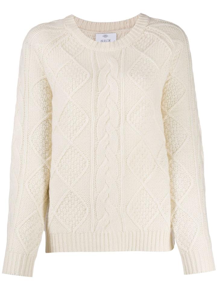 Allude Treccia Knit Jumper - White