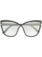 Tom Ford Eyewear Sandrine Oversized Sunglasses - Black