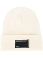 Oamc Box-logo Wool Beanie Hat - White