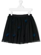 Stella Mccartney Kids Teen Heart Patch Embellished Skirt - Blue