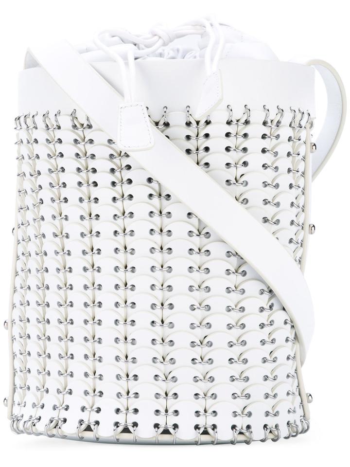 Paco Rabanne - Chain Link Shoulder Bag - Women - Leather/metal (other) - One Size, White, Leather/metal (other)