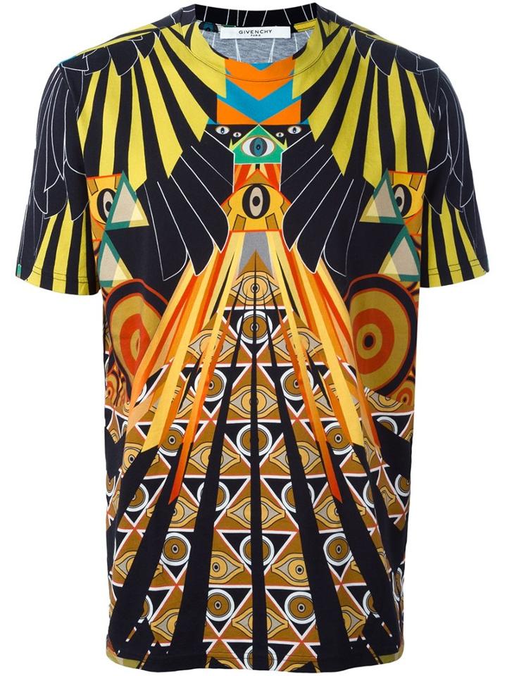 Givenchy Oversized Abstract Aztec T-shirt, Men's, Size: Medium, Cotton