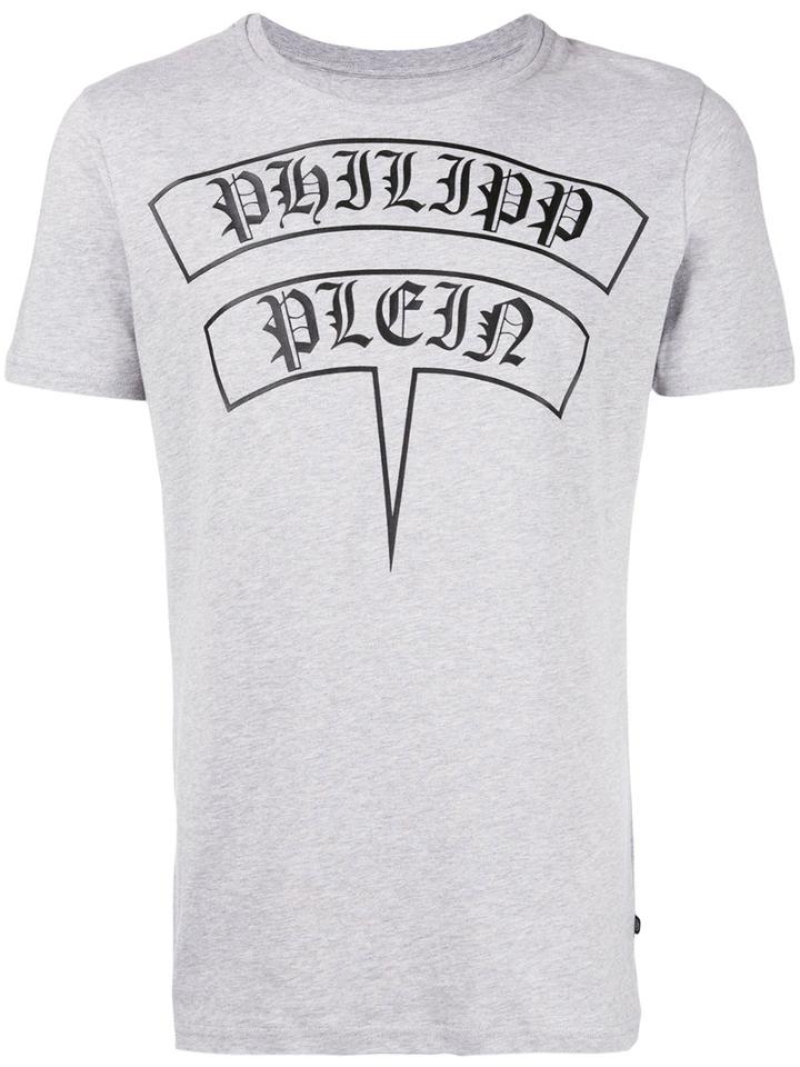 Philipp Plein - Gothic Logo T-shirt - Men - Cotton - Xxl, Grey, Cotton