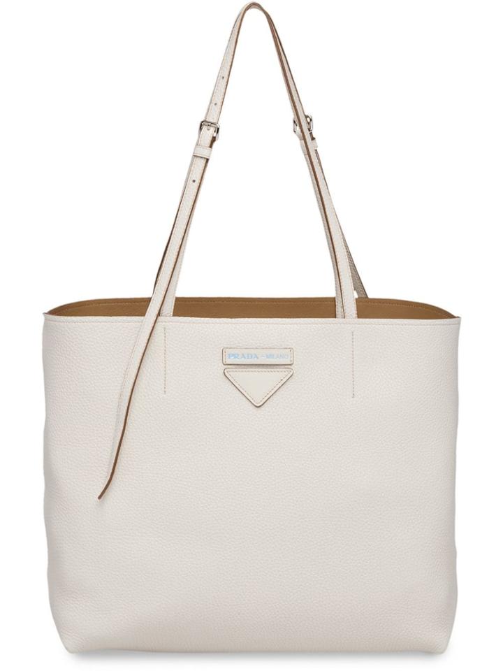 Prada Leather Tote - White