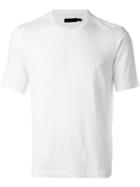 Z Zegna Round Neck T-shirt, Men's, Size: Xl, White, Linen/flax/spandex/elastane