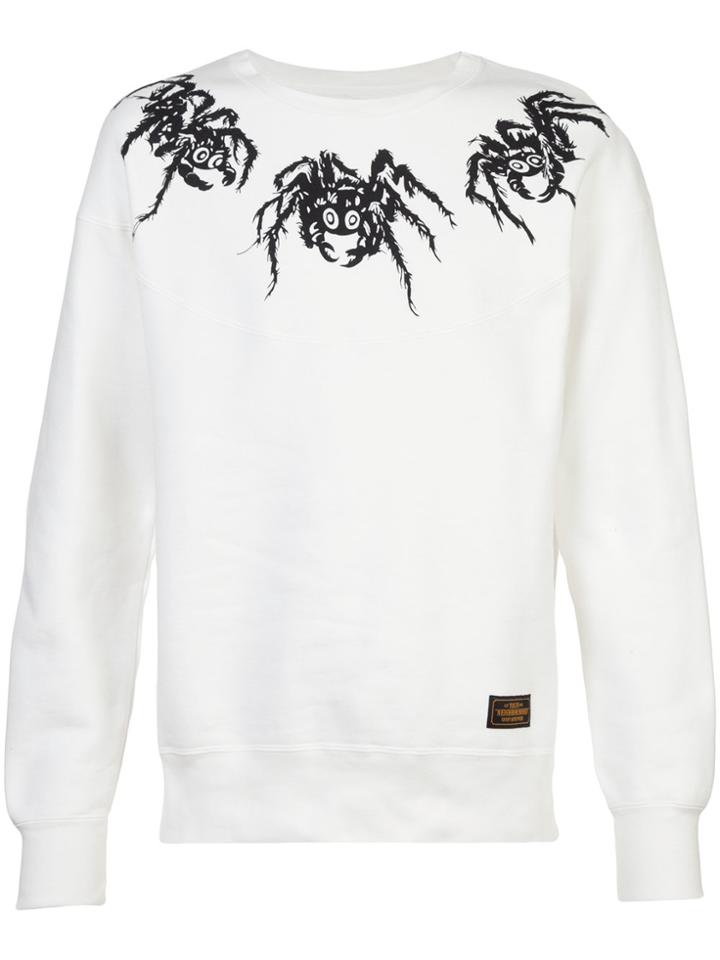 Neighborhood Spider Print Sweatshirt - White