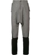 Mostly Heard Rarely Seen Skinny Cropped Bicolour Trousers - Grey