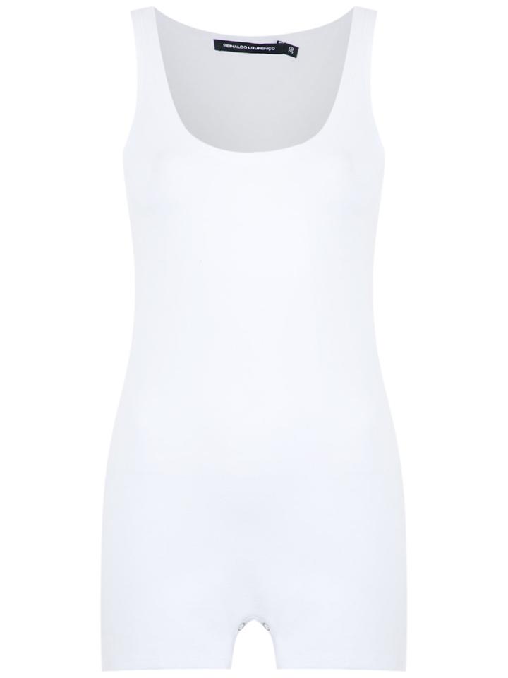 Reinaldo Lourenço Slim Fit Playsuit - White