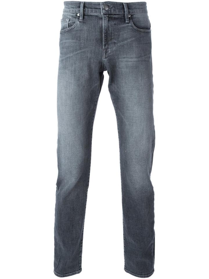 Frame Denim Slim Fit Jeans, Men's, Size: 33, Grey, Cotton/polyester/spandex/elastane