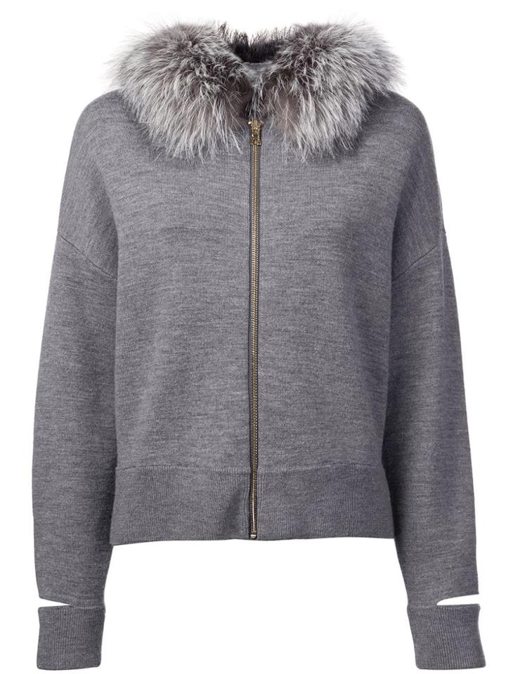 Alice+olivia Removable Cuff Coat - Grey
