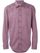 Vivienne Westwood Man Embroidered Logo Shirt, Men's, Size: 54, Pink/purple, Cotton/spandex/elastane