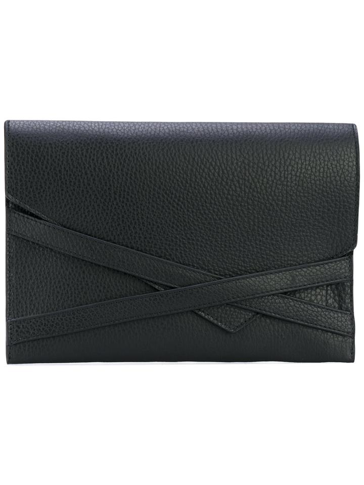 Eleventy - Envelope Clutch - Women - Leather - One Size, Black, Leather