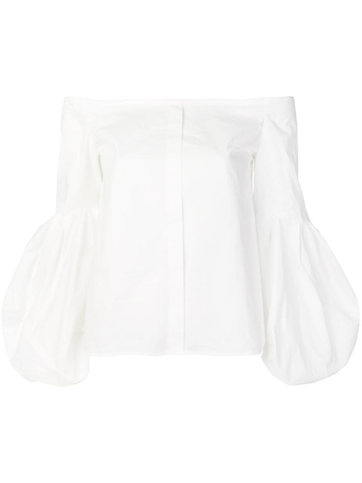 Jovonna Off-the-shoulder Balloon Blouse - White