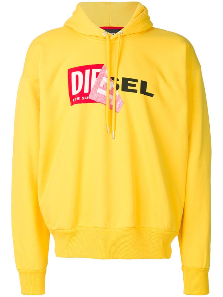 Diesel Branded Hoodie - Yellow & Orange
