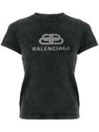 Balenciaga Bb Balenciaga Logo T-shirt - Grey