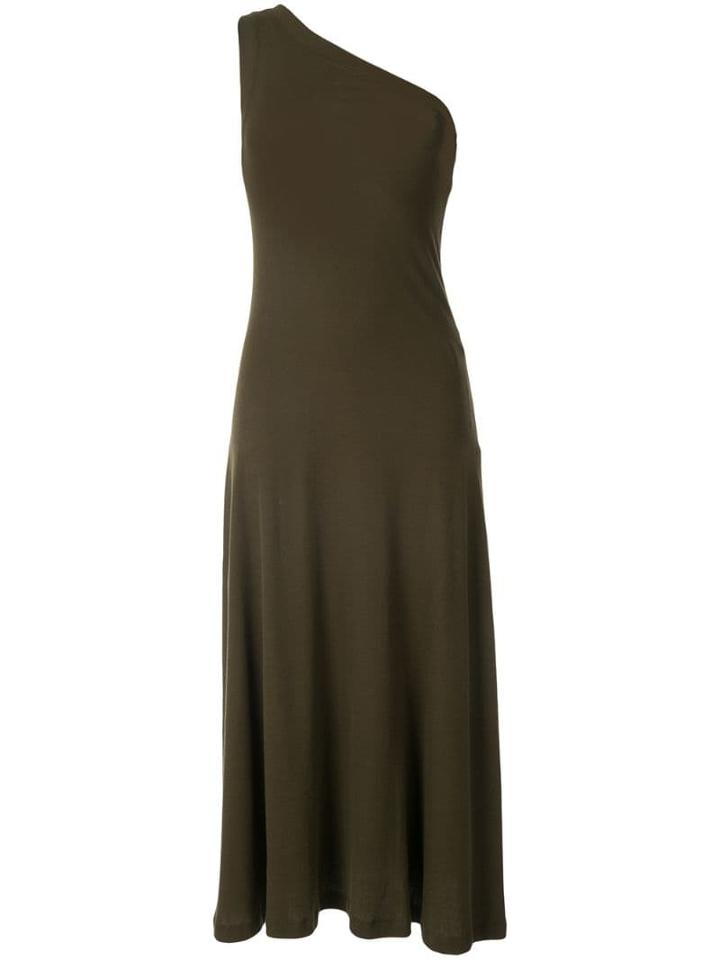 Rosetta Getty One-shoulder Midi Dress - Green