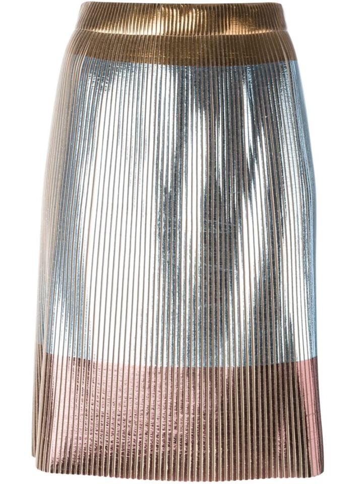 Golden Goose Deluxe Brand Metallic (grey) Accent Skirt, Women's, Size: Xxs, Polyester