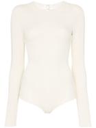 Jacquemus Long-sleeved Ribbed Detail Bodysuit - Neutrals