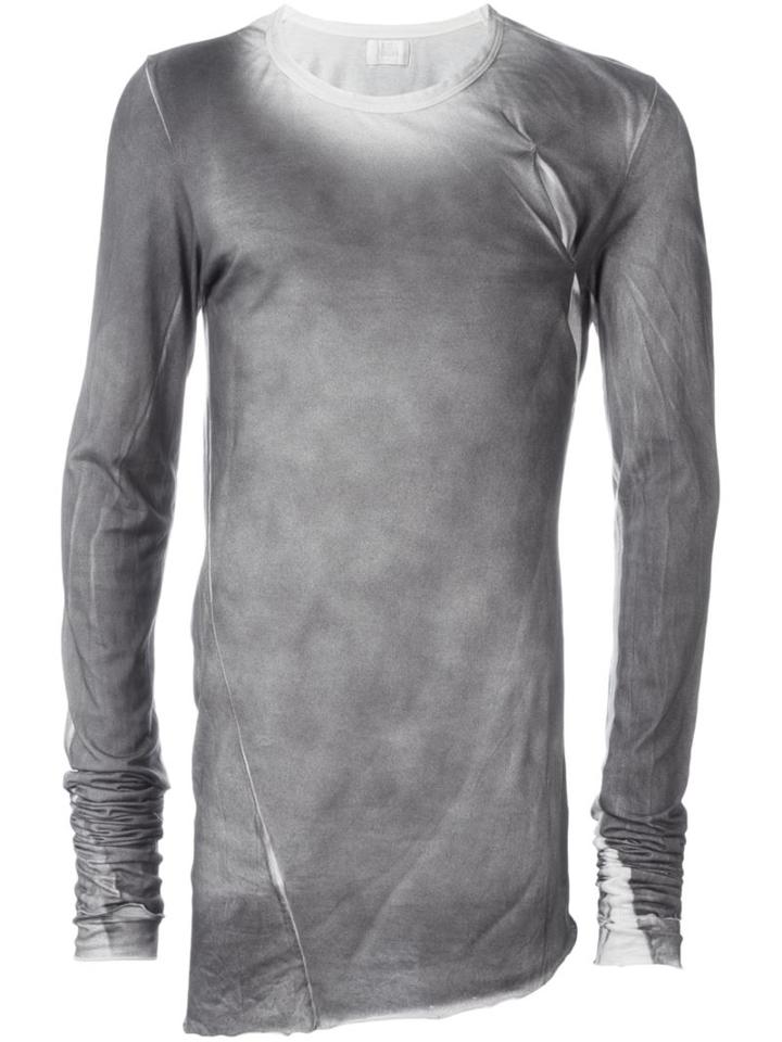 Lost & Found Ria Dunn 'mended' Long Sleeve T-shirt, Men's, Size: Medium, Grey, Cotton/cashmere