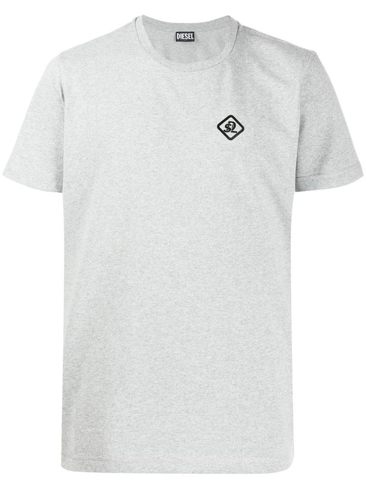 Diesel Recycled Fabric T-shirt With Print - Grey
