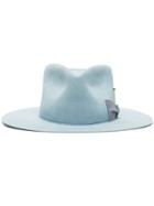 Nick Fouquet Ribbon Trim Fedora Hat - Blue