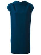 Gianluca Capannolo High Neck Dress, Women's, Size: 40, Blue, Silk