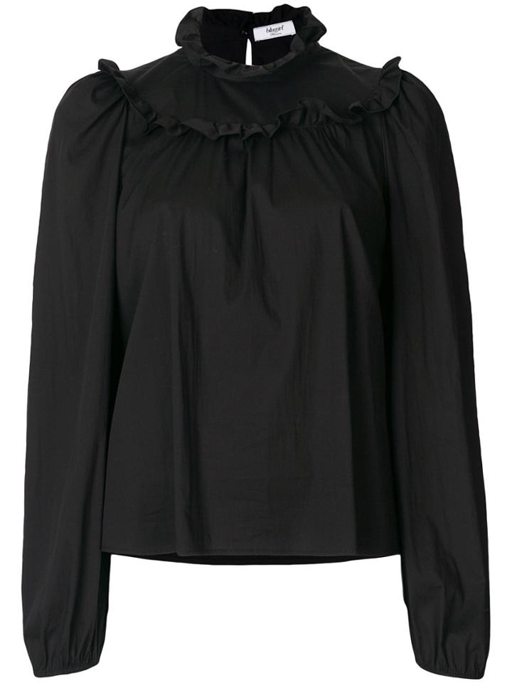 Blugirl Frill-trim Fitted Top - Black