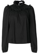 Blugirl Frill-trim Fitted Top - Black
