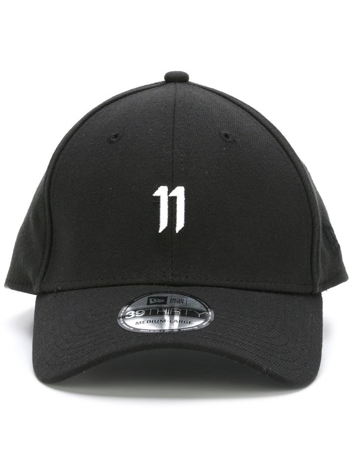 11 By Boris Bidjan Saberi Embroidered Logo Baseball Cap, Men's, Black, Polyester/spandex/elastane