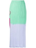Pleats Please Issey Miyake Pleated Midi Skirt - Green