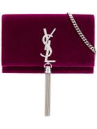 Saint Laurent Kate Chain Tassel Wallet - Pink & Purple