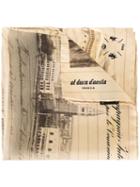 Al Duca D'aosta 1902 Landscape Print Scarf, Men's, Nude/neutrals, Silk