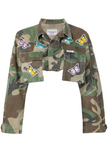 Forte Dei Marmi Couture Cropped Camouflage Print Shirt - Green