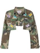 Forte Dei Marmi Couture Cropped Camouflage Print Shirt - Green