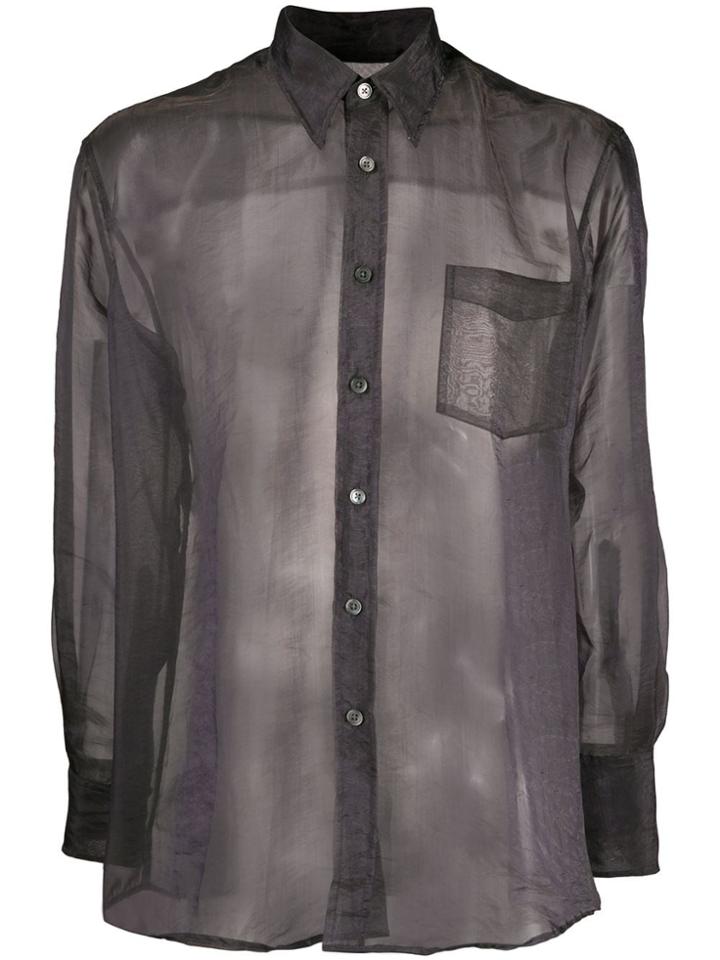Our Legacy Less Borrowed Sheer Shirt - Grey
