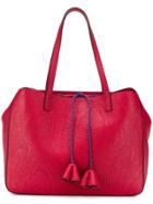 Etro Embossed Paisley Tote - Red
